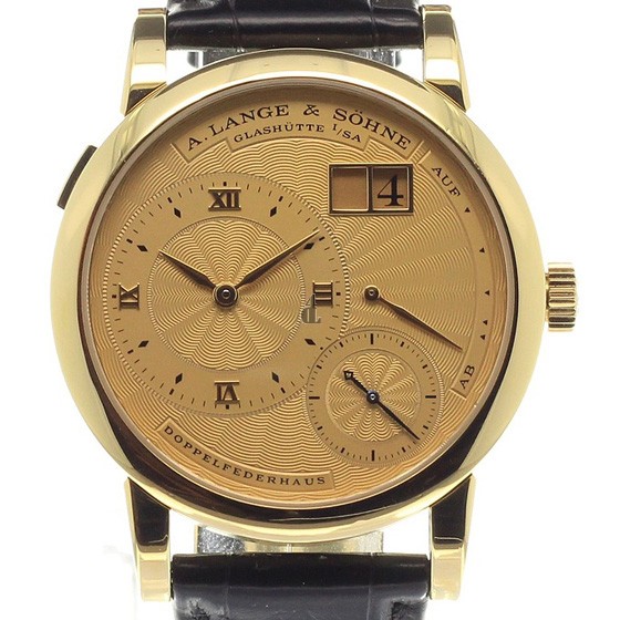 A Lange and Sohne 112.021 Lange 1 A guilloche gold dial Replica