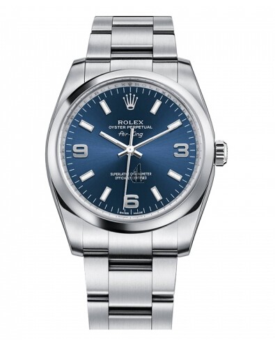 Fake Rolex Air-King Domed Bezel Blue dial 114200 BLAO.