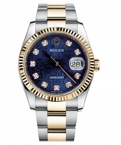 Fake Rolex Datejust 36mm Steel and Gold Blue Jubilee Dial 116233 BLJDO.