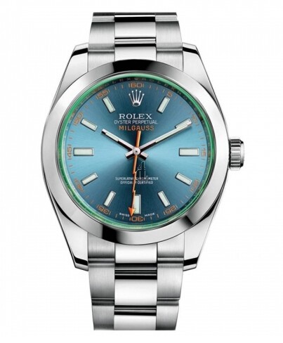 Fake Rolex Milgauss Stainless Steel Black dial 116400 GV.