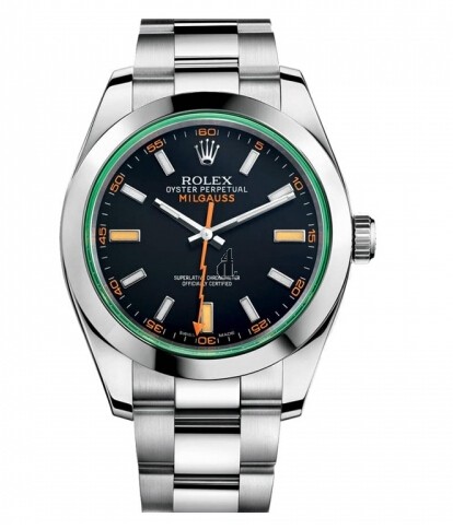 Fake Rolex Milgauss Stainless Steel Blue dial 116400 VBKO.