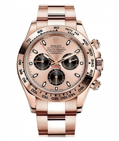 Fake Rolex Daytona Rose Gold Champagne dial 116505 