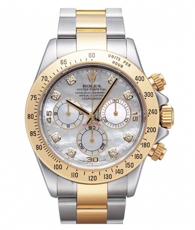 Fake Rolex Daytona Steel and Gold MOP dial 116523 MD.