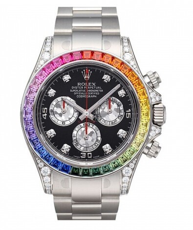 Fake Rolex Daytona Rainbow Black dial 116599 RBOW.