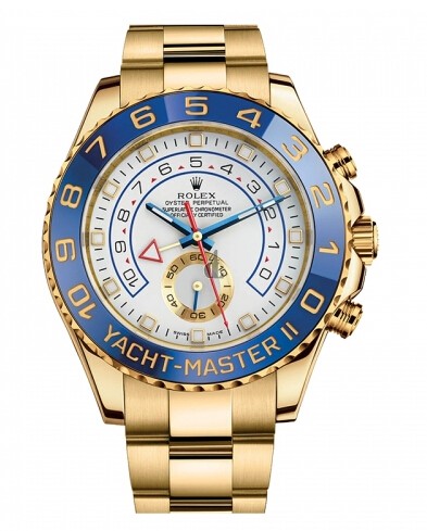 Fake Rolex Yacht-Master II White Dial Blue Bezel 116688.