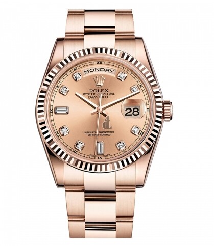 Fake Rolex Day Date Pink Gold Pink champagne dial 118235 CHDO.