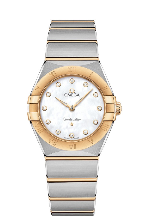 OMEGA Constellation Steel yellow gold Diamonds Watch 131.20.28.60.55.002 replica