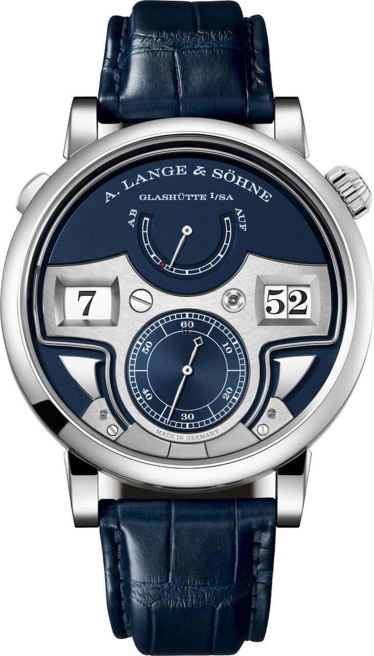fake A. Lange & Sohne Zeitwerk Minute Repeater With Blue Dial 147.028F