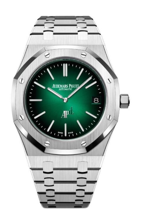 fake Audemars Piguet Royal Oak “Jumbo” Extra-Thin Platinum Green 15202PT.OO.1240PT.01