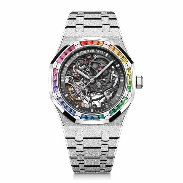 fake Audemars Piguet Royal Oak Frosted Gold Double Balance Wheel Openworked 15412BC.YG.1224BC.03