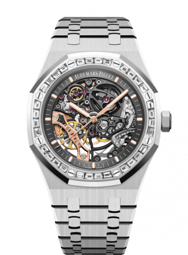 Replica Audemars Piguet Royal Oak 41 Double Balance Wheel Openworked White Gold/Diamond 15412BC.ZZ.1220BC.01