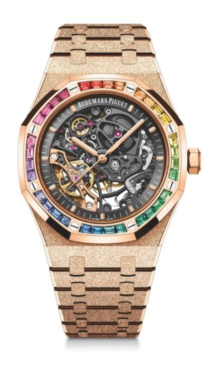 fake Audemars Piguet Royal Oak Frosted Gold Double Balance Wheel Openworked 15412OR.YG.1224OR.01