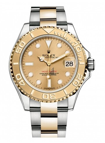 Fake Rolex Yacht-Master Stainless Steel and Yellow Gold Champagne dial 16623 CH.