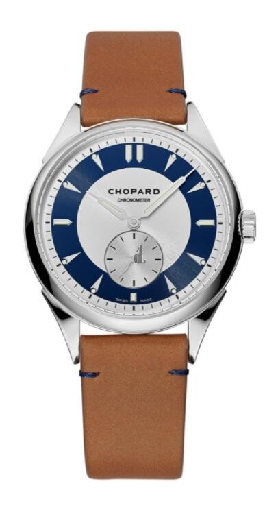 fake Chopard L.U.C QF Jubilee Stainless Steel & Leather Strap 168613-3001