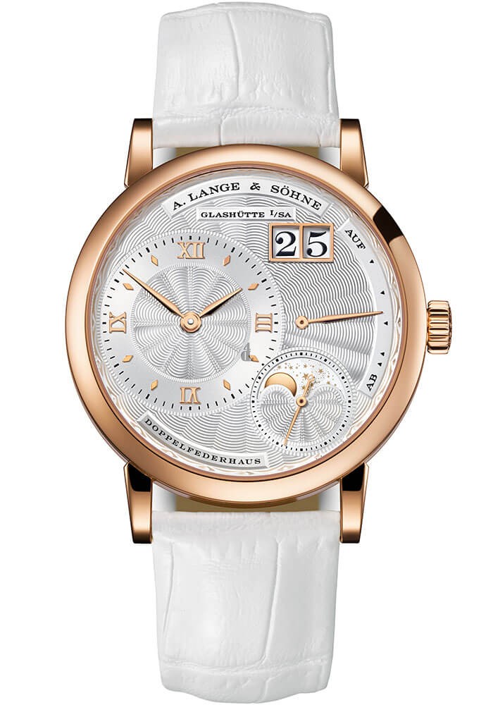 A. Lange & Sohne 182.030 Kleine Lange 1 Moonphase Pink Gold  Silver