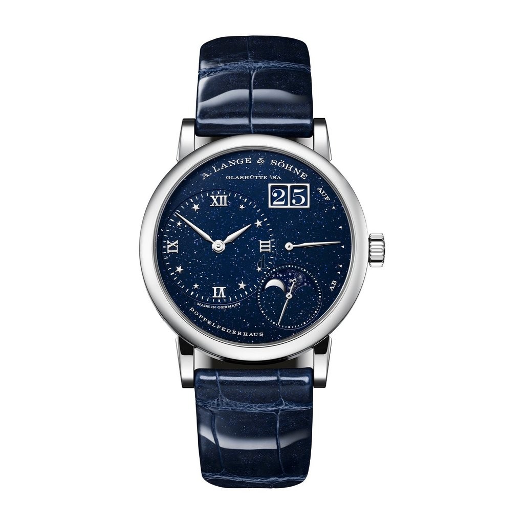 fake A. Lange & Sohne Little Lange 1 Moon Phase blue dial 182.086