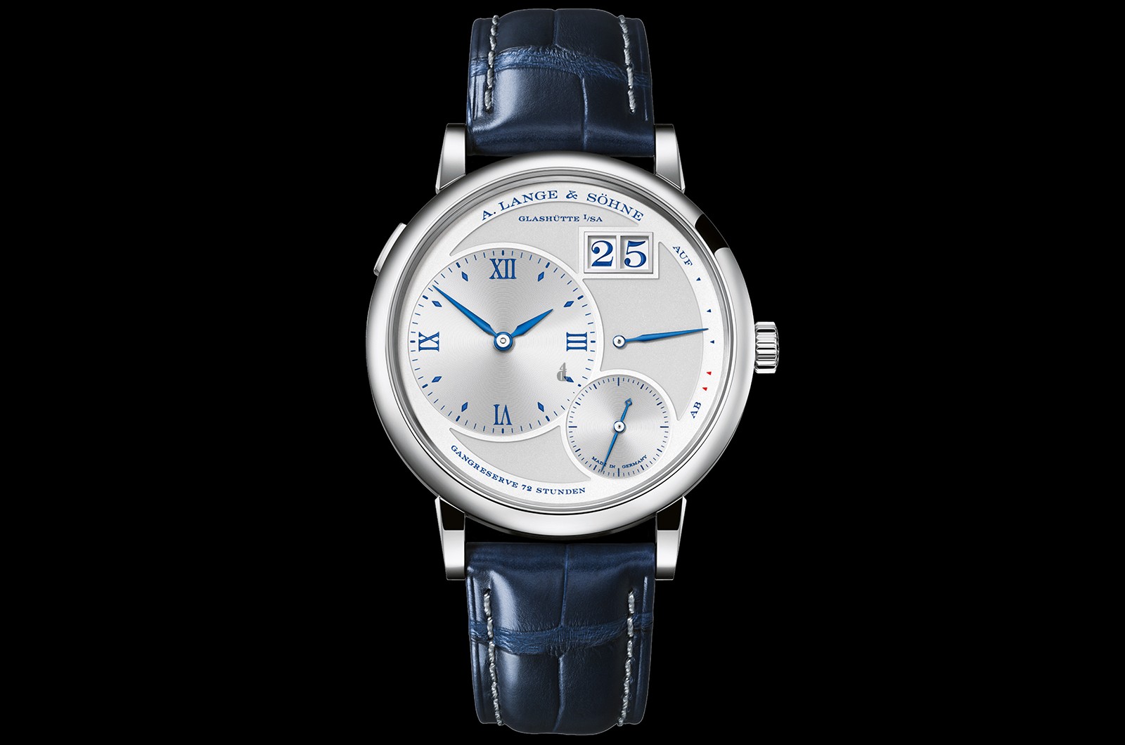 fake A. Lange and Sohne Lange 1 25th Anniversary 191.066 18k WG Half Hunter LIMITED