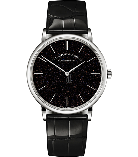 fake A. Lange & Sohne Saxonia Thin Black Gold Flux 211.087