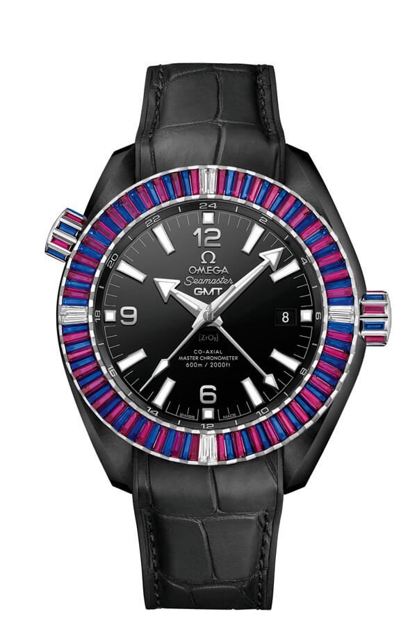 OMEGA Seamaster Black ceramic 24 hours GMT Watch 215.98.46.22.01.003 replica