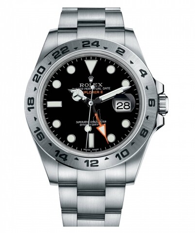 Fake Rolex Explorer II Stainless Steel Black dial 216570 BK .