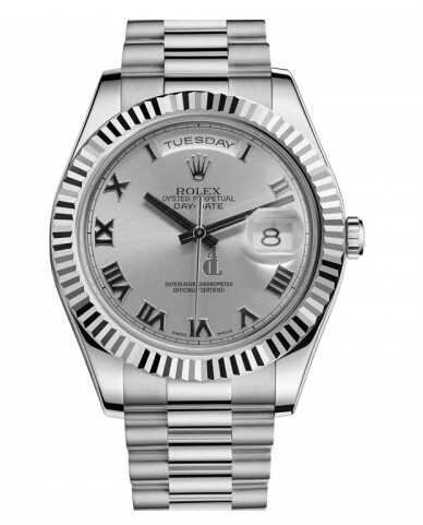 Fake Rolex Day Date II President White Gold Rhodium dial 218239 RRP.
