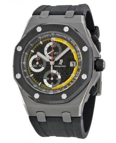 Replica Audemars Piguet Royal Oak Offshore Black Dial Rubber Men's Watch 0