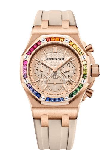 Replica Audemars Piguet Royal Oak OffShore 26231 Lady Chronograph Pink Gold/Silver/Rainbow 26236OR.YY.D085CA.01