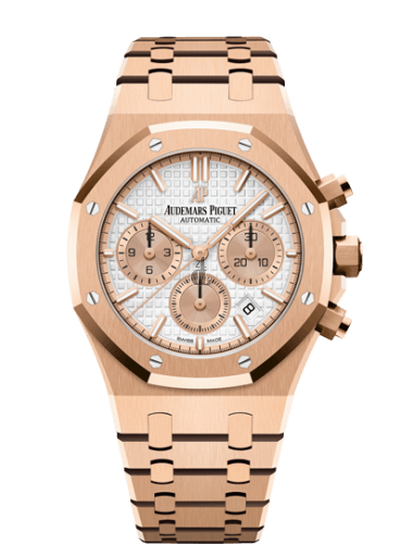 Replica Audemars Piguet Royal Oak Chronograph 38 Pink Gold/Silver 26315OR.OO.1256OR.01