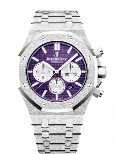 Replica Audemars Piguet Royal Oak 41 Chronograph Frosted White Gold/Purple 26331BC.GG.1224BC.01