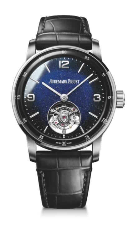 fake Audemars Piguet Code 11.59 Tourbillon Selfwinding White Gold Blue Aventurine 26396BC.OO.D002CR.01