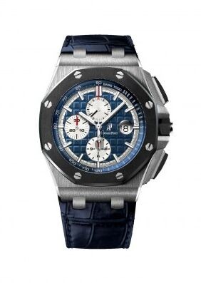 Replica Audemars Piguet Royal Oak Offshore Blue Alligator Leather Men's Watch 0