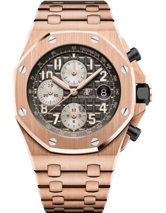 Audemars Piguet Royal Oak Offshore 26470 Pink Gold Grey Bracelet 26470OR.OO.1000OR.02