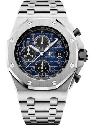 Audemars Piguet Royal Oak Offshore 26470 Platinum Smoked Blue Bracelet 26470PT.OO.1000PT.02