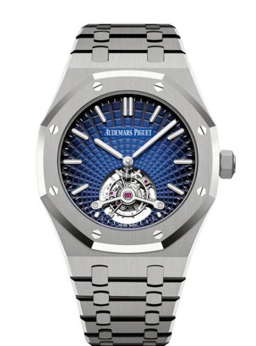 Replica Audemars Piguet Royal Oak Ultra Thin Tourbillon Titanium/Smoked Blue Evolutive/Yoshida 26522TI.OO.1220TI.01