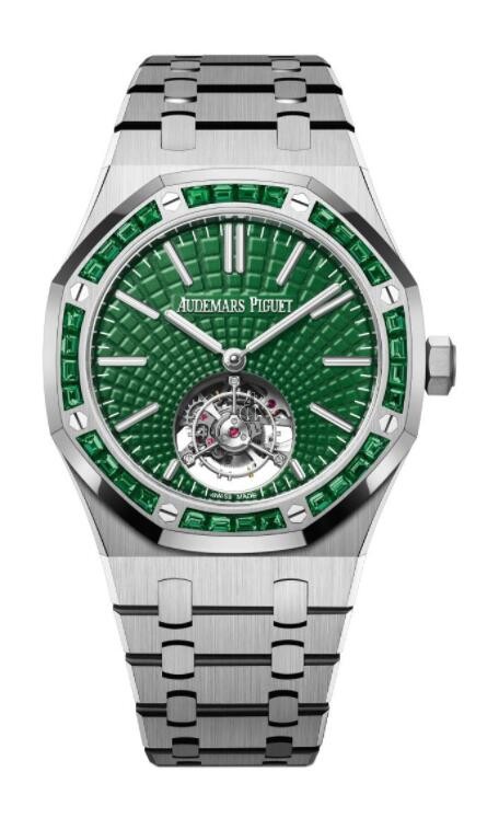 fake Audemars Piguet Royal Oak Self-Winding Flying Tourbillon Titanium Green 26532IC.EE.1220TI.01