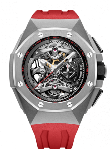 Replica Audemars Piguet Royal Oak Concept Tourbillon Chronograph Openworked Selfwinding Titanium/Red 26587TI.OO.D067CA.01