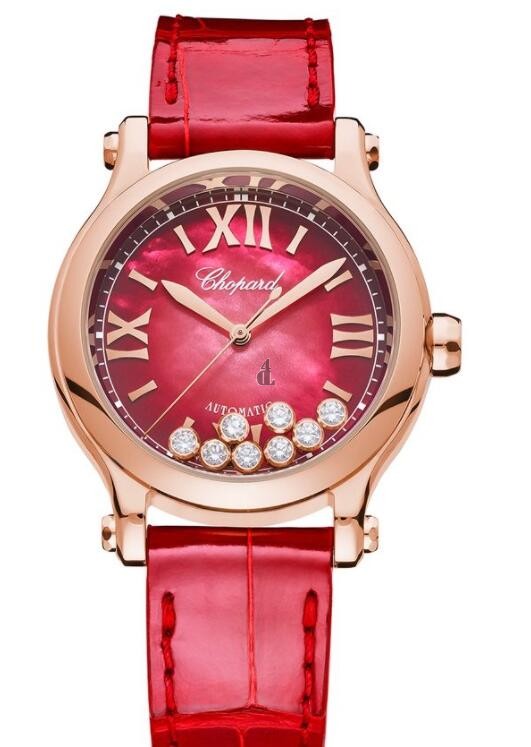 fake Chopard Happy Sport 18ct Rose Gold Diamond Automatic 275378-5005