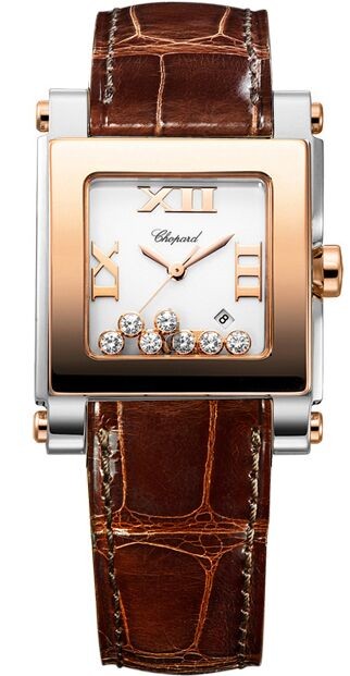 Imitation Chopard Happy Sport Square Quartz Medium Ladies Watch