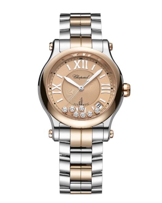 fake Chopard Happy Sport Steel & Rose Gold 36mm Ladies 278559-6019