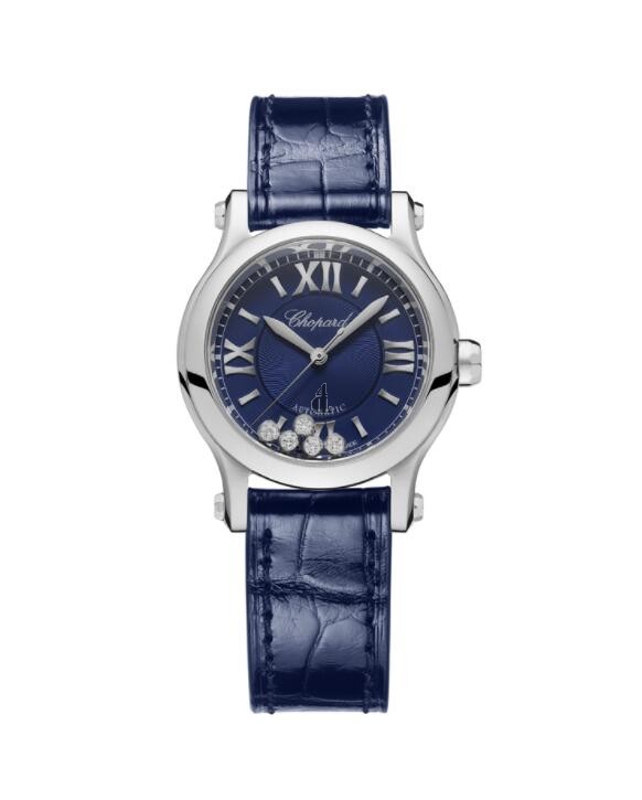fake Chopard Happy Sport 30mm Blue Alligator Ladies 278573-3016