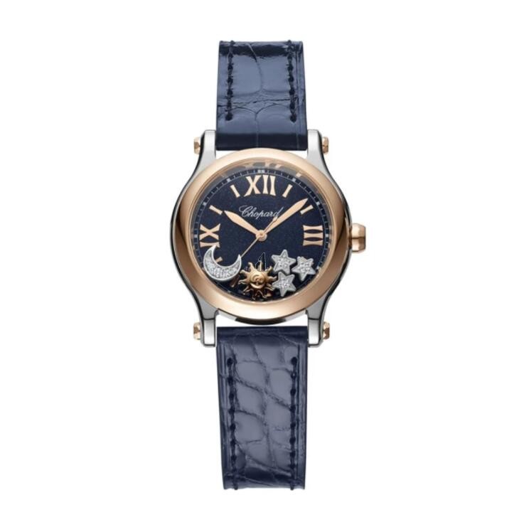 fake Chopard Happy Sport 30mm Sport Sun Moon And Stars 278573-6027