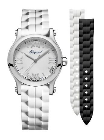 Chopard Happy Sport 30 MM Quartz Stainless Steel And Diamonds 278590-3001