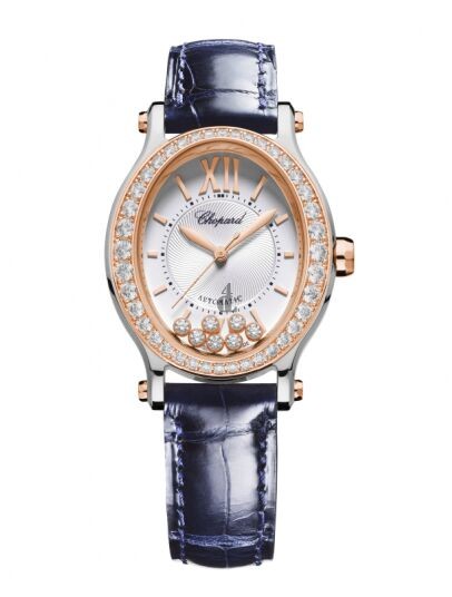 Replica Chopard Happy Sport Oval Automatic White Dial Diamonds Men's Watch