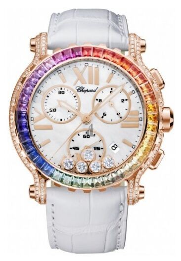 Imitation Chopard Happy Sport Chrono Rainbow Ladies Watch
