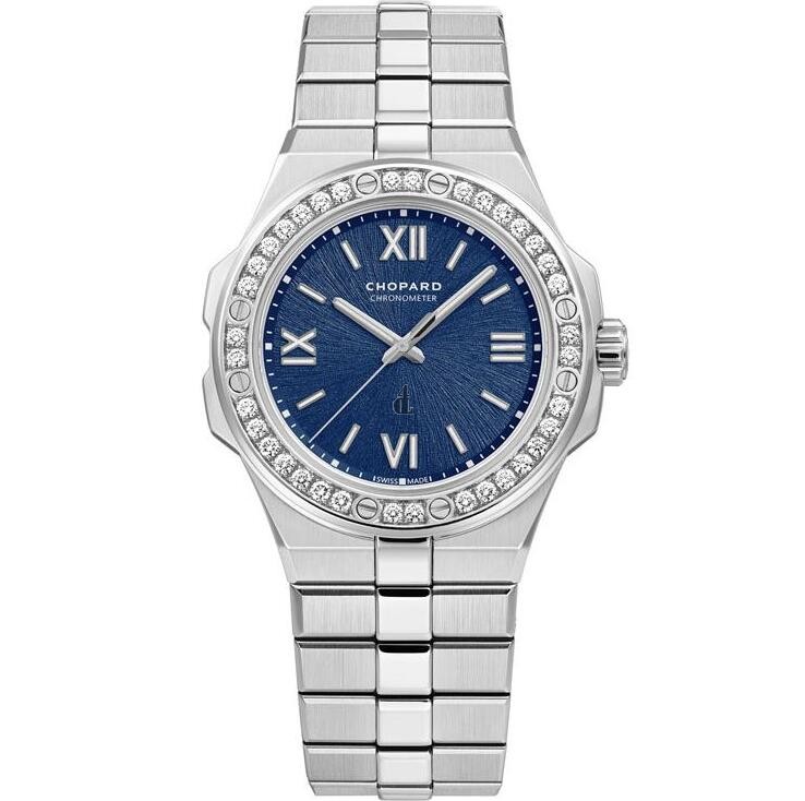 fake Chopard Alpine Eagle Automatic Diamond Blue Dial Ladies 298601-3004