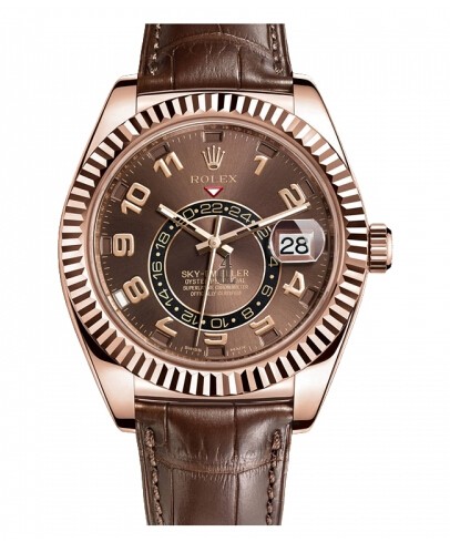 Fake Rolex Sky Dweller Everose Gold Watch 326135.