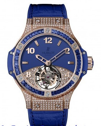 Hublot Big Bang Tutti Frutti Tourbillon Dark Blue Pave 345.PL.5190.LR.0901 replica.