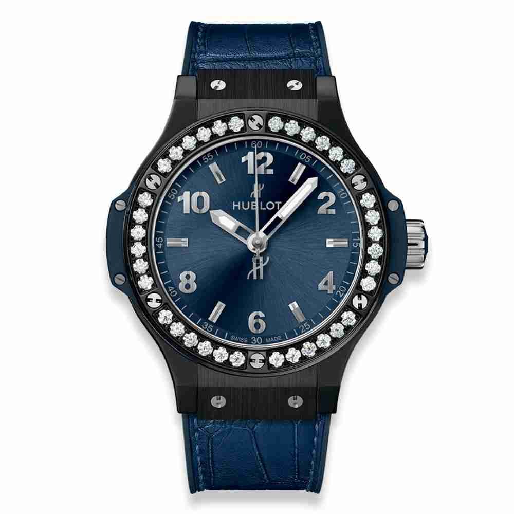 Hublot Big Bang Ceramic Blue Diamonds 38mm 361.CM.7170.LR.1204
