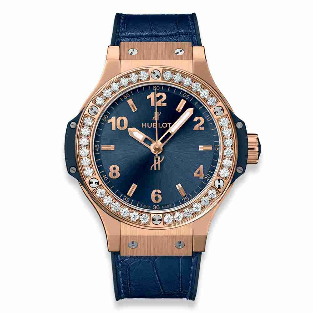 Hublot Big Bang Gold Blue Diamonds 38mm 361.PX.7180.LR.1204