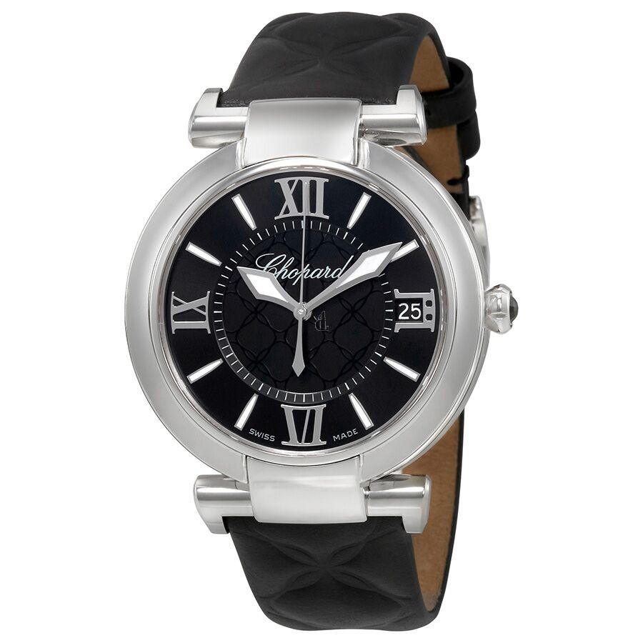 Replica Chopard Imperiale Automatic 40mm Black Onyx Black Leather Men's Watch